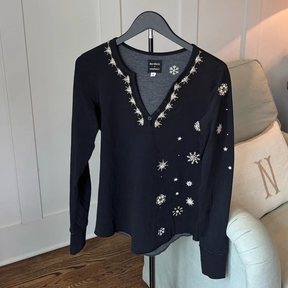 Alp N Rock Sundance Gray Cardigan with Cream Embroidery - Picture 2 of 5